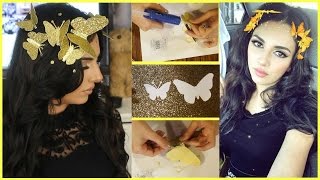 ??مكياج ذهبي وبرونزي | طريقة عمل فراشات السناب شات ??