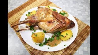 Фазан запечённый в духовке - с яблоками картошкой