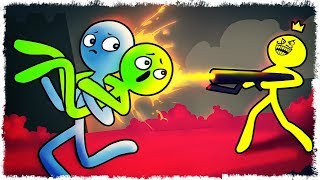БЕГИ, ПСИХОПАТ НАШЕЛ ОГНЕМЕТ В STICK FIGHT THE GAME!
