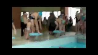 Не удачный прыжок в воду на соревновении