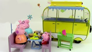 Camping Car de Peppa Pig Camper van Toy Pâte à modeler Play doh Jouets