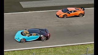 Bugatti Chiron vs Lamborghini Huracan Performante - Monza