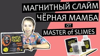 МАГНИТНЫЙ СЛАЙМ ЧЁРНАЯ МАМБА от Master of Slime. Обзор черного слайма из готового набора.