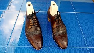 пошив обуви. Обувь переплетения. Handmade shoes.