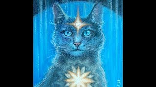 Рисуем кота в стиле виженари арт пастелью