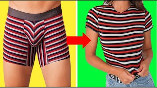 5 IDEAS DE RECICLAR ROPA VIEJA A NUEVA - DIY CLOTHES - DIY RECICLAR ROPA Y TRANSFORMAR ROPA VIEJA