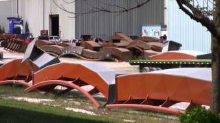 Valravn & Mako Coaster Track at the B&M Manufacturing Plant in Clermont Ohio