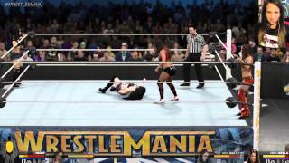 WWE2k15 Bella Twins vs AJ Lee and Paige WM REMATCH