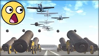 Planes Vs Cannons #1 - BeamNG.Drive Crashes