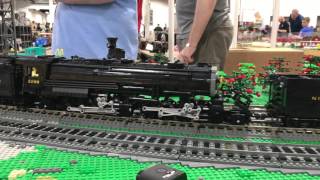 Long LEGO Train on PennLUG Layout at Philly Brick Fest 2017