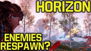 Horizon Zero Dawn gameplay - DO ENEMIES RESPAWN?! (Horizon Zero Dawn ps4 pro gameplay)