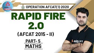 AFCAT 2020 Preparation | Maths | Rapid Fire 2.0 (Part 5)