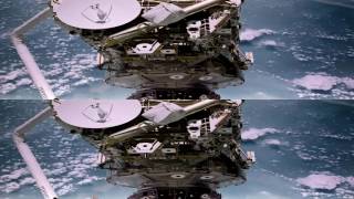 Космическая станция 3D HD. (Вертикальная анаморфная стереопара)