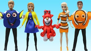 Play Doh  Finding Dory  Elsa Anna Olaf Hans Kristoff Inspired Costumes I DIY How To Make