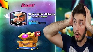 TEK SANDIK AÇIP 2 BÜYÜLÜ OKÇU ALDIM ( ÖZEL BÜYÜLÜ OKÇU SANDIĞI AÇILIMI ) ! - Clash Royale