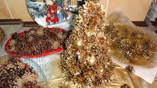 Елка из шишек. hand made.Как сделать своими руками.