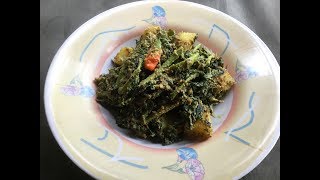 Posto Diya Lau Shaker Ghonto | Bengali Style Bottle Gourd Leaves Cooked with Poppy Seeds Curry  #223