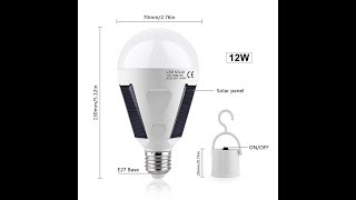 Led Лампа  с аккумулятором на СОЛНЕЧНОЙ БАТАРЕЕ