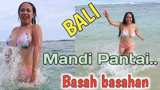 main, BASAH BASAHAN DI PANTAI, BARENG YOUTUBER SEXY dari bali CEWEK BULE KW