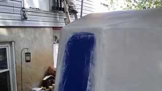 Priming my custom stitch and glue boat
