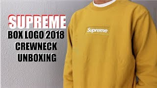 SUPREME BOX LOGO 2018 CREWNECK UNBOXING + HOW TO COP SUPREME EVERYTIME