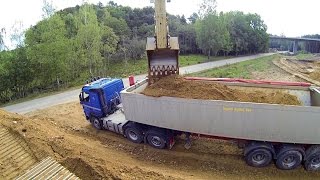 Volvo EC300D Loading Volvo Truck: Boom Cam GoPro Hero3 Black Edition