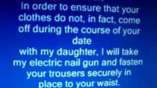 10 " Funny " rules for dating my daughter / contract