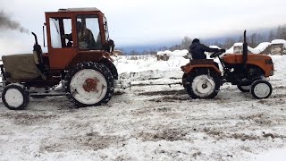 ТурбоТрактор Т-25  vs Уралец 220 вездеход  по бездорожью / НЕ НА ТОГО НАРВАЛИСЬ