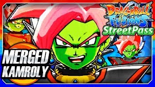 Dragon Ball Fusions 3DS English: Merged Kamroly (Karoly & Zamasu Streetpass Fusion) Fusion Gameplay