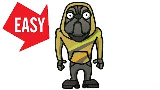 How to draw Fortnite skins【DOGGO】Easy & Cute drawing｜Jolly Art NEGI