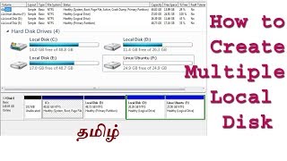How to create Partition(Local Disk) Without Formatting Data  - Tamil