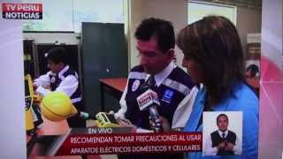 Reportaje TV Perú en INICTEL-UNI radiaciones no ionizantes recomendaciones 29-01-2013