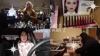 VLOG PART TWO : DAY AT THE SALON, HAIRCUT, UNBOXING !!