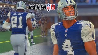 Madden 18 Gameplay Full Game - DALLAS COWBOYS vs GREEN BAY PACKERS!