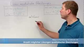 Lösen quadratischer Gleichungen mit Übungen, Aufgaben und Lösungen - Mathematik Grundlagen Abitur