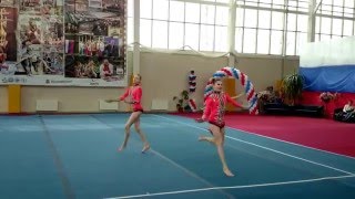 Акробатика. Пластинина Полина, Спиридонова Диана, Чебуланка Дарья, Краснодар. Покровское, 25.04.2016