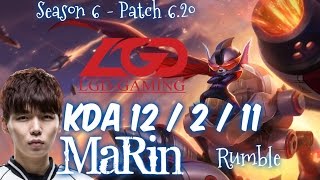 LGD MaRin RUMBLE vs POPPY Top - Patch 6.20 KR Ranked | League of Legends