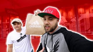 KICKED OUT OF THE ADIDAS STORE WHILE SHOPPING FOR YEEZYS W/ LEGIT VLOGS **check dat maverick merch**