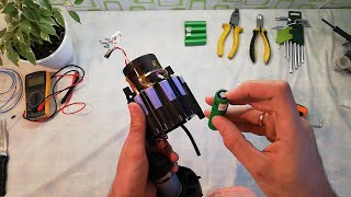 Bosch Athlet 18V пылесос, замена батарей. (Bosch Athlet 18V vacuum cleaner, battery replacement)