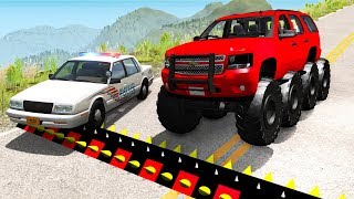Police Spike Strip Crashes #17 - Beamng drive