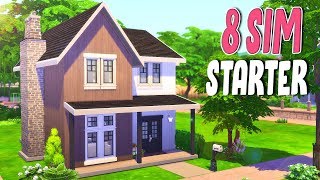 8 SIM STARTER HOUSE // The Sims 4 Speed Build