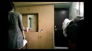 DESI GIRL drees open in the room