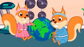 Famille d'Écureuil - Ballon De Sport Animé 2022 en Français