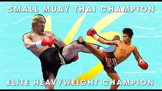 Small Muay Thai Champion vs. Elite Heavyweight Kickboxers | Lawrence Kenshin