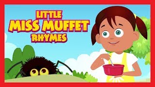 Little Miss Muffet Rhymes For Kids In English - Animated Rhymes || Kids Hut Rhymes - One Hour Plus