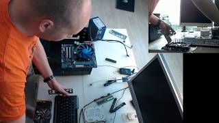 Сборка БУ компа, прошивка BIOS, разметка дисков, установка Windows 10, ответы на вопросы.