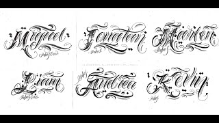RECOPILACION  BRUTAL DE DISEÑOS DE  LETRAS PARA TATUAR/TOP LETTERING/TOP LETRAS MANUSCRITAS /REBES /