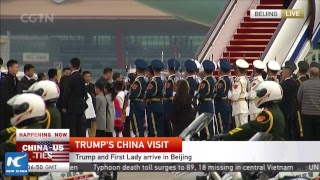 LIVE: Donald Trump arrives in Beijing for first state visit to China