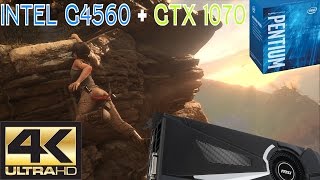 Intel G4560 + GTX 1070 - Rise Of The Tomb Raider Gameplay - 4K High Settings