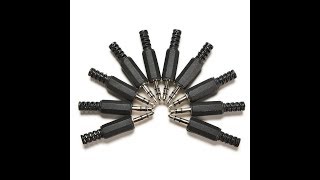 Audio Stereo Male Plug Jack Adapter 10 pcs 3.5mm 1/8" Connector Headphone